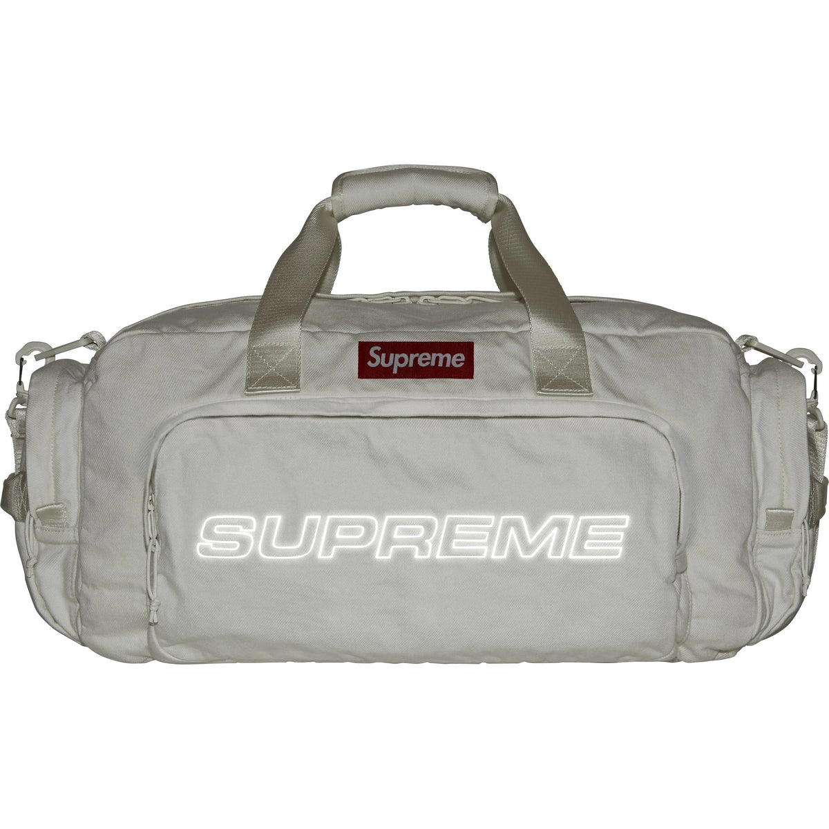Supreme Denim Duffle Bag White – shoegamemanila