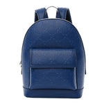 Load image into Gallery viewer, Gucci Calfskin GG Tennis Embossed Backpack Intense Metal Blue Black
