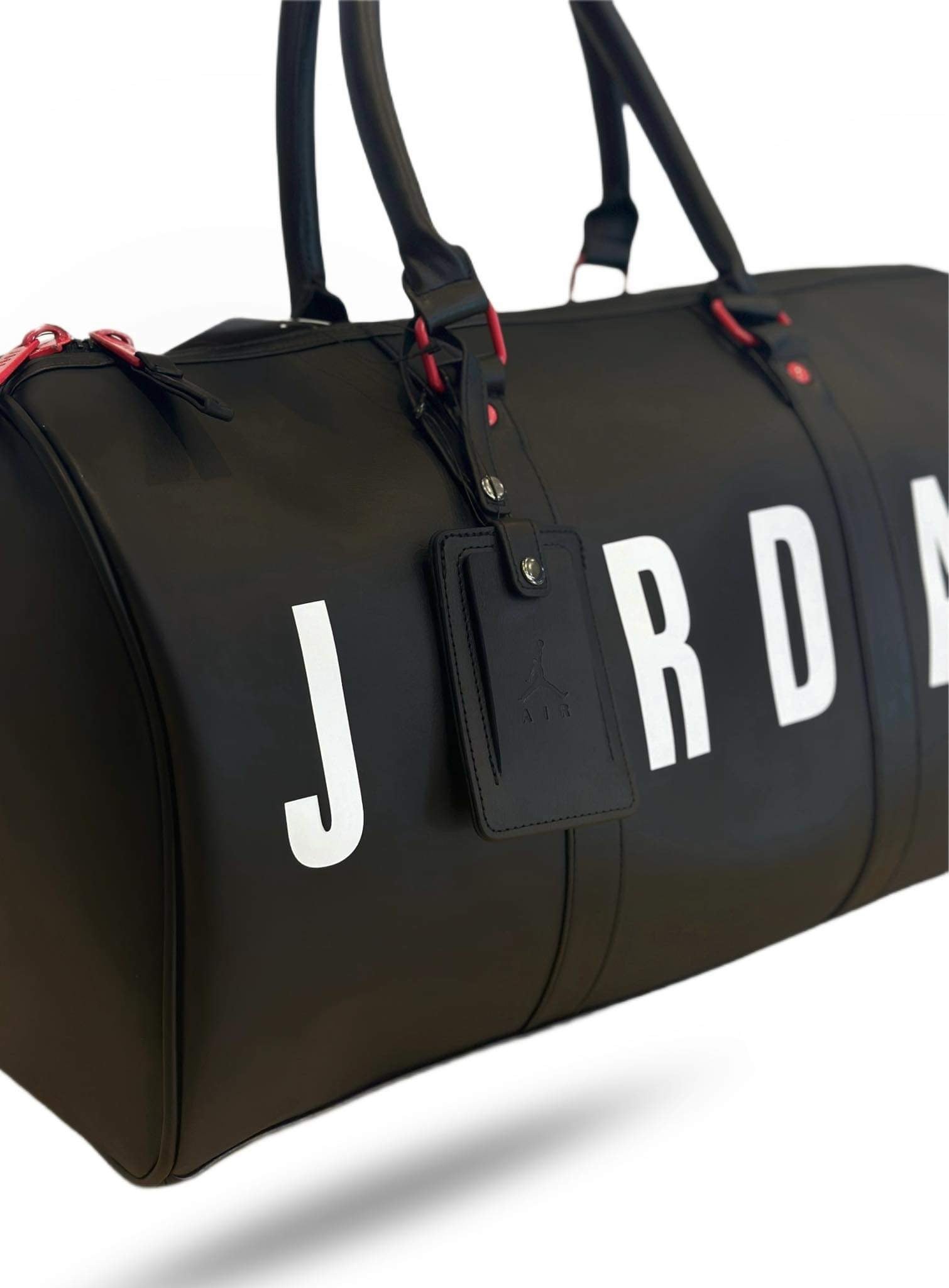 Jordan Duffle Bag Leather Black/Red/White – shoegamemanila