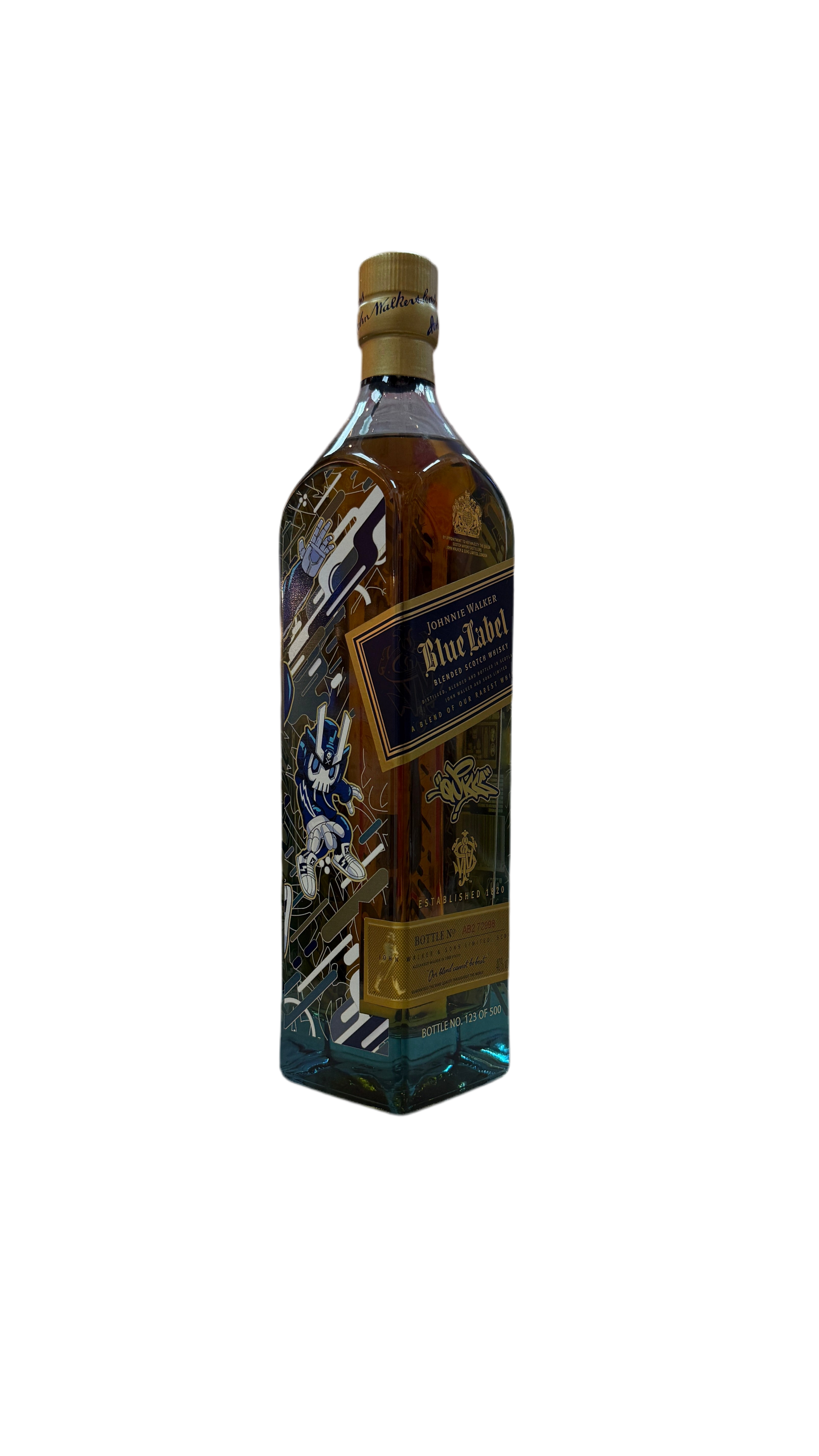 Johnnie Walker Blue Label x Quiccs 750ml BLUE (Limited Edition 500pcs)