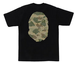 BAPE Layered Line Camo Big Ape Head Tee Black/Beige