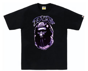 BAPE Ape Head Graffiti Tee Black