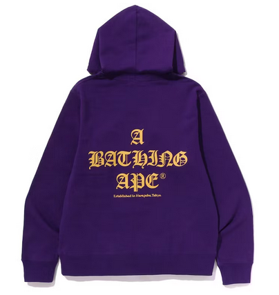 BAPE A Bathing Ape Pullover Hoodie Purple