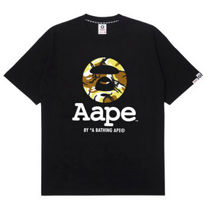 AAPE Moonface camo tee Black/Yellow