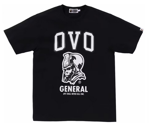 BAPE x OVO General Tee Black