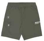 Load image into Gallery viewer, AAPE Moonface relaxed cargo shorts Army Green
