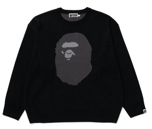 BAPE Ape Head Jacquard Knit Sweater Black