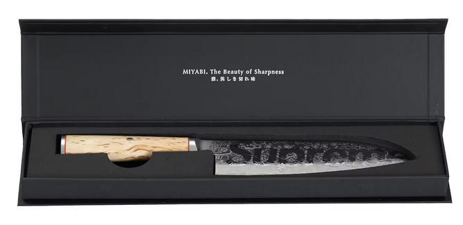 Supreme Miyabi Birchwood Santoku 7" Knife Birchwood