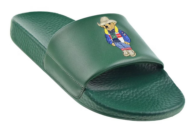 Polo Ralph Lauren Cowboy Polo Bear Slide Forest Green