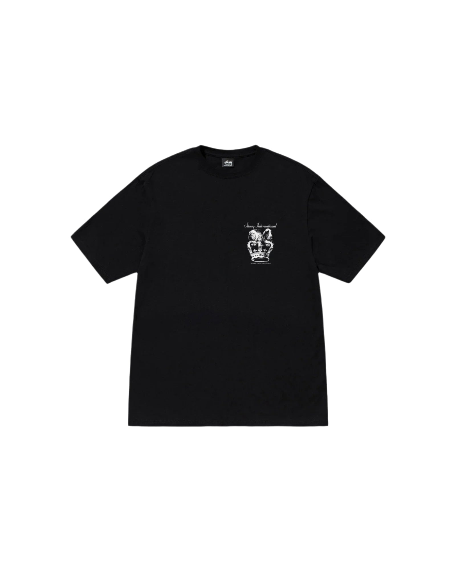 Stussy Dog Crown Tee Black – shoegamemanila