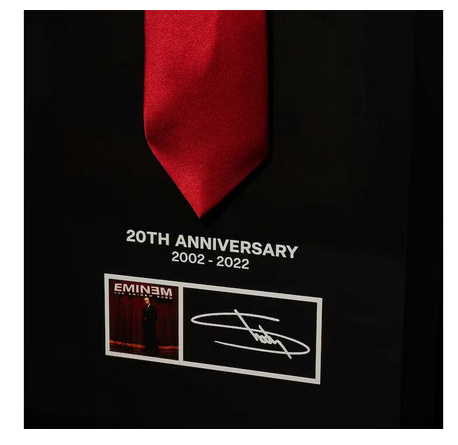 Eminem The Enimem Show Framed Shady Red Tie (Signed) Ed. 150