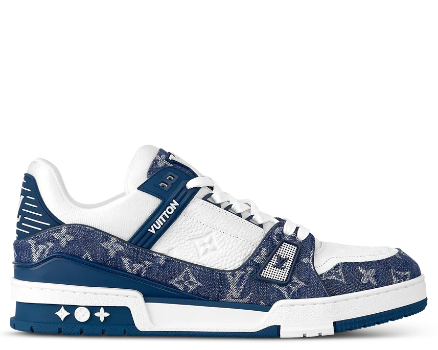 Louis Vuitton LV Trainer Monogram Denim White Blue