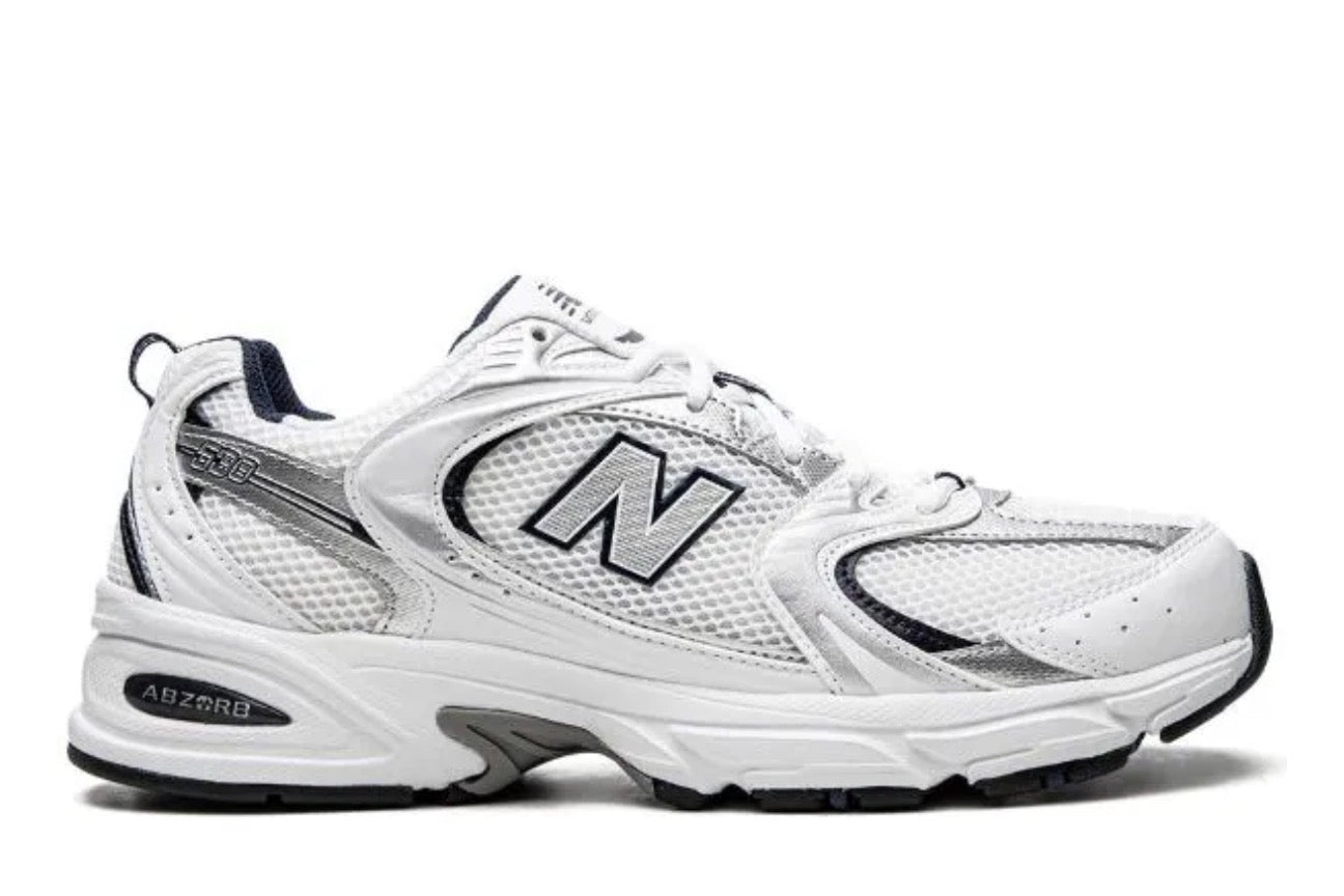 New Balance 530 White Silver Navy