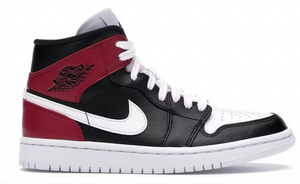 Jordan 1 Mid Black Noble Red (Women's)