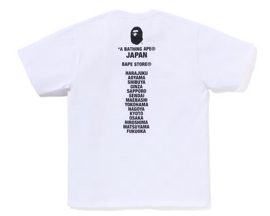 BAPE Japan Ape Head Tee White