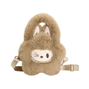 Labubu THE MONSTERS Classic Series-Plush Flower Bag (Brown)