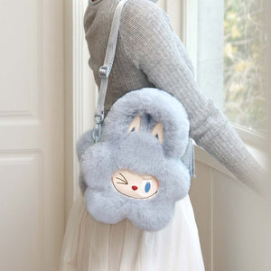 Labubu THE MONSTERS Classic Series-Plush Flower Bag (Blue)