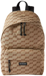 Load image into Gallery viewer, Balenciaga Signature Backpack in BB Monogram Coated Canvas Beige
