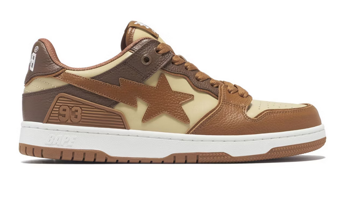 A Bathing Ape Sk8 Sta Brown Beige