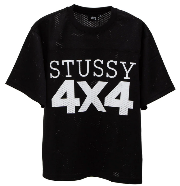 STÜSSY 4X4 Mesh Football Jersey Black