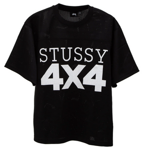 STÜSSY 4X4 Mesh Football Jersey Black