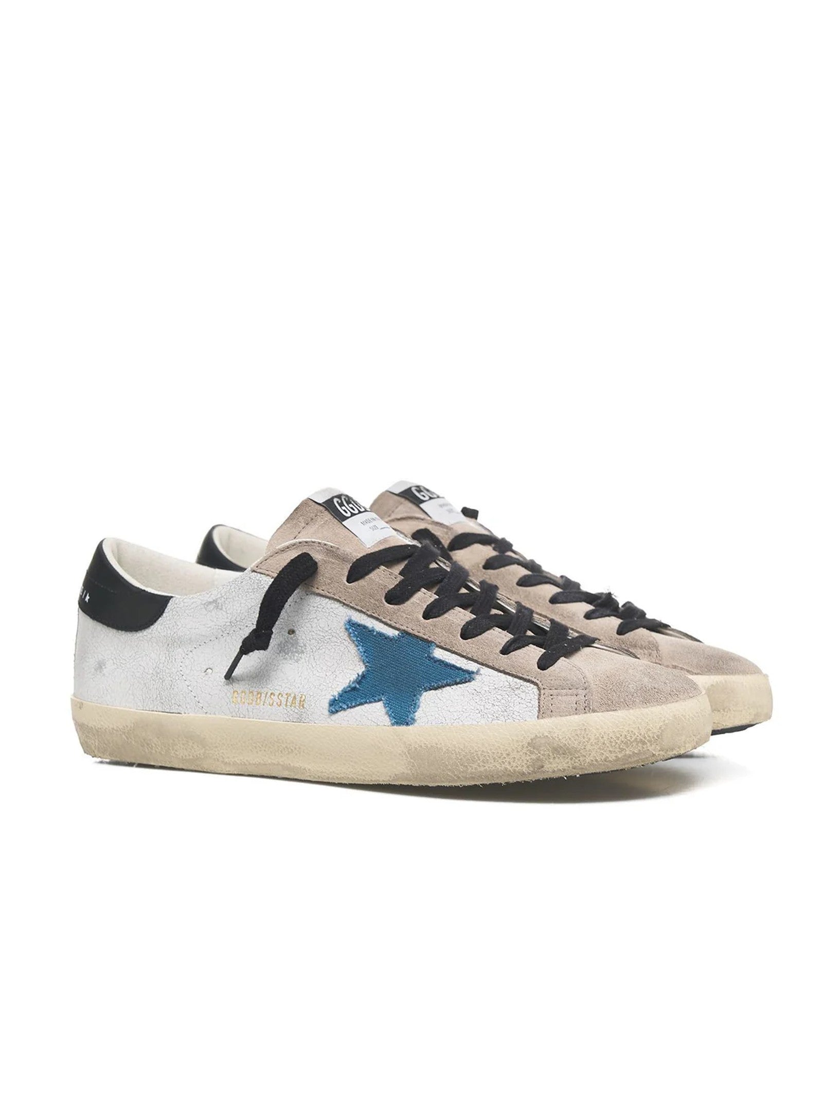 Golden Goose Super Star White Beige Blue Black