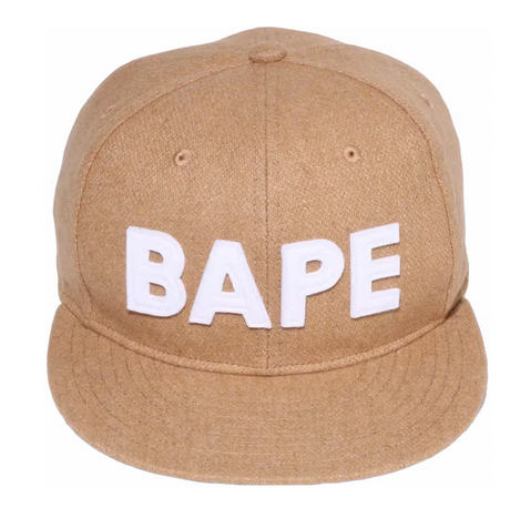 BAPE Patch Snapback Cap Beige