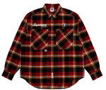 Load image into Gallery viewer, AAPE Moonface patch plaid shirt Bright Red
