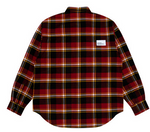 Load image into Gallery viewer, AAPE Moonface patch plaid shirt Bright Red
