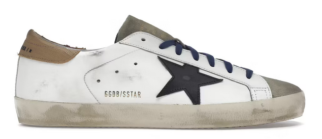 Golden Goose Super-Star Suede Toe White Taupe Royal Blue Black