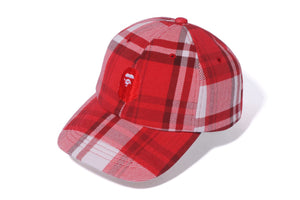 A BATHING APE Check Gift Ape Head Cap