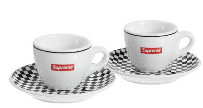 Supreme IPA Porcellane Aosta Espresso Set (Set of 2) Black