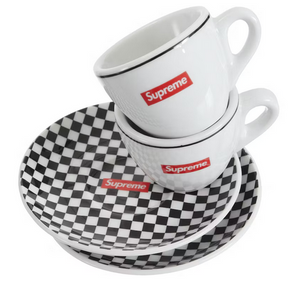 Supreme IPA Porcellane Aosta Espresso Set (Set of 2) Black