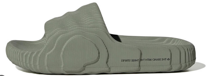 adidas Adilette 22 Slides  Silver Green