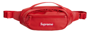 Supreme Leather Waist Bag Red