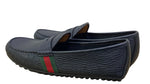 Load image into Gallery viewer, Gucci Men’s Black Leather Web Stripe Driver’s Loafers Black
