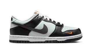 Nike Dunk Low Black Bright Mandarin Mini Swoosh (GS)