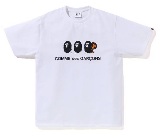 BAPE x Comme des Garcon Osaka Baby Milo #1 Tee White