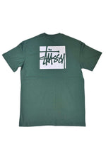 Load image into Gallery viewer, STUSSY SQUARE GREEN TEE
