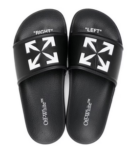 OFF-WHITE Arrow Pool Slides Black White