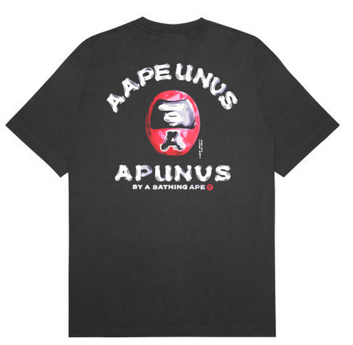 AAPE Moonface tumbler graphic tee Grey