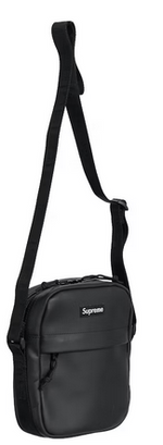 Load image into Gallery viewer, Supreme Leather Shoulder Bag Black
