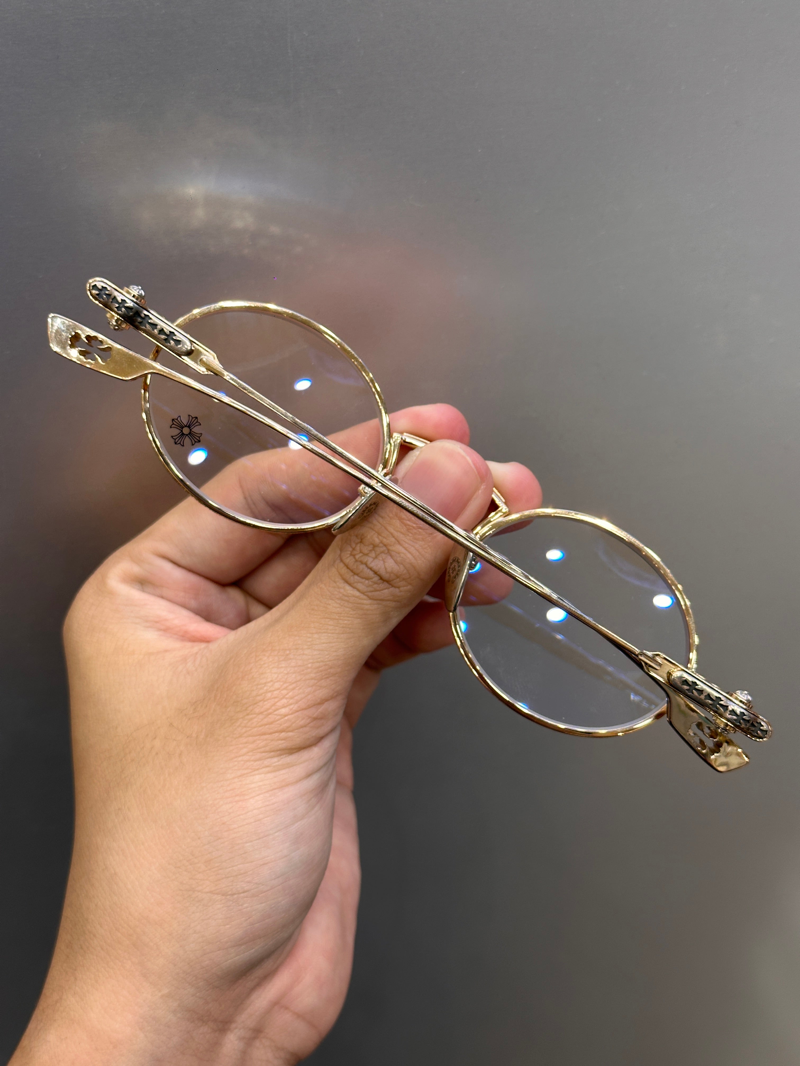 Chrome Hearts Honey Dipped Glasses (Gold Frame)