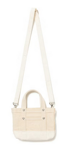 Human Made Heavy Canvas Mini Shoulder Tote Bag White – shoegamemanila