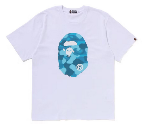 BAPE Radiation Camo Big Ape Head Tee White