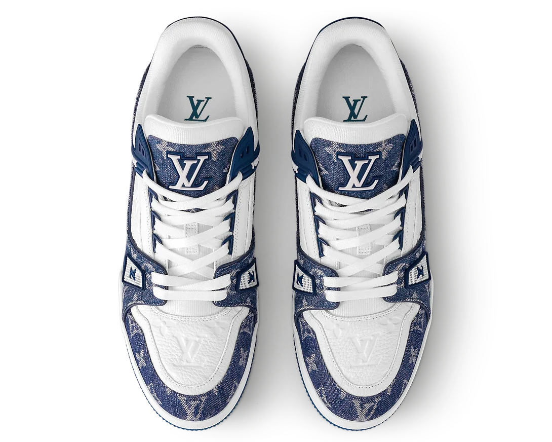 Louis Vuitton LV Trainer Monogram Denim White Blue