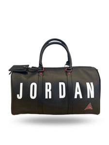 Jordan Duffle Bag Leather Black/Red/White