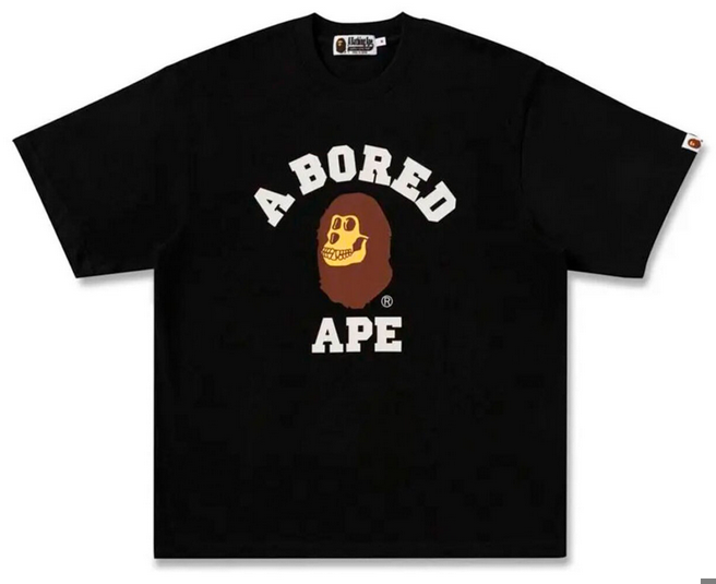 Bape College A bored Ape Tee (Unveils Bored Ape Yacht)