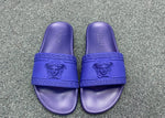 Load image into Gallery viewer, Versace Palazzo Slides Blue
