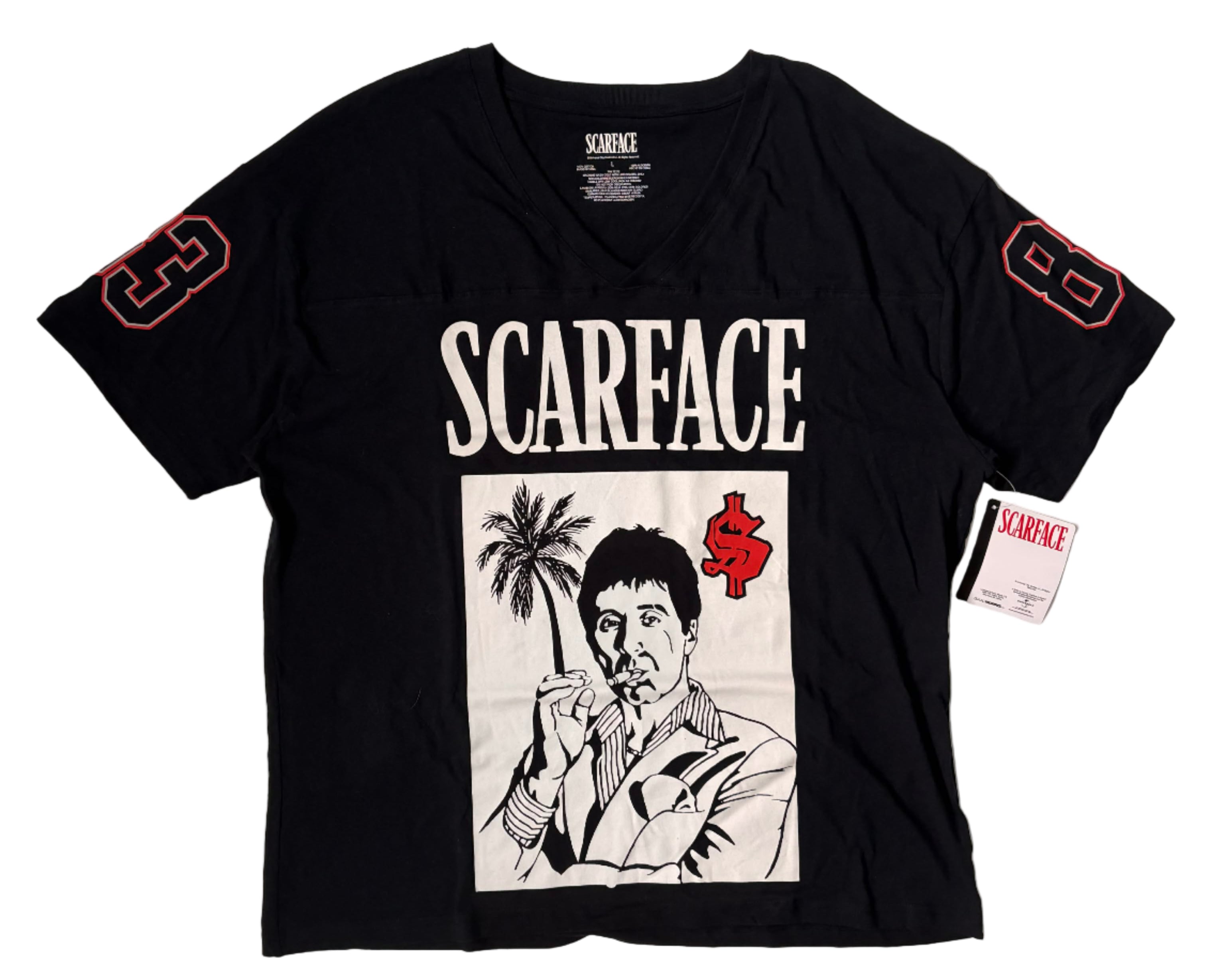 Scarface Tony Montana Cotton Football Jersey Black